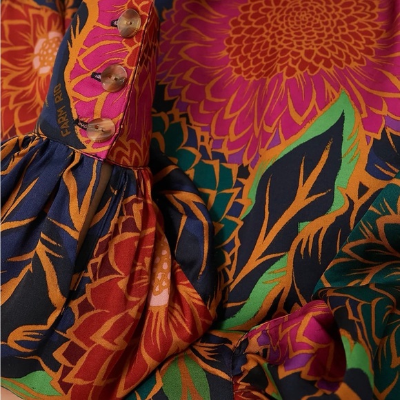 Farm Rio Floral Multicolor Top - Picture 3 of 4